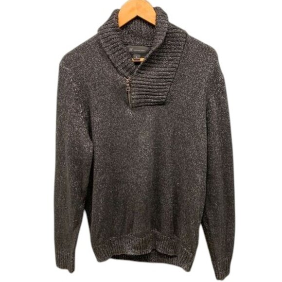 INC International Concepts Men’s L Blue Knit Sweater Mock Neck Pullover Casual - Picture 1 of 11